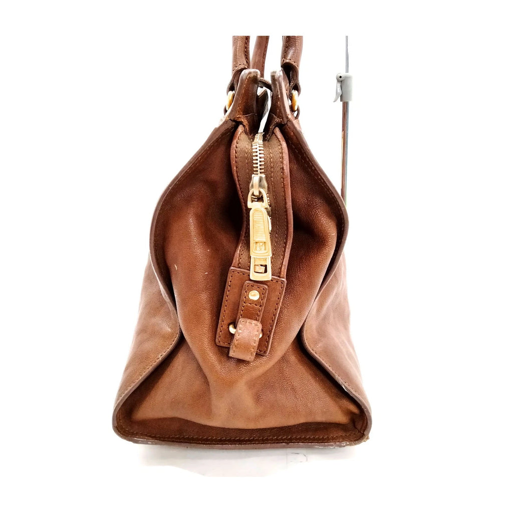 Yves Saint Laurent - Cabas Tote Brown Leather Gold Hardware