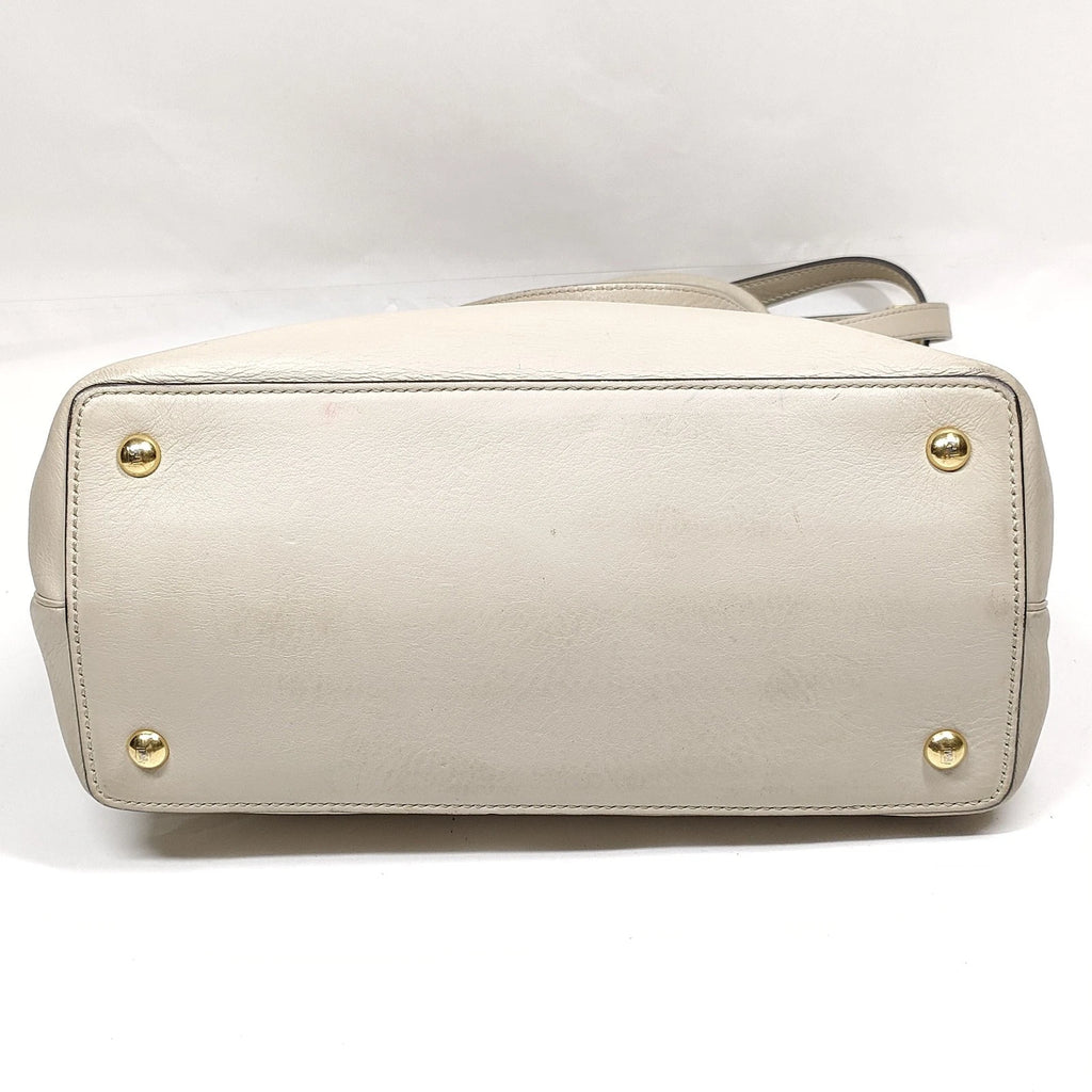 Fendi - Vitello 2jour Tote Beige Leather