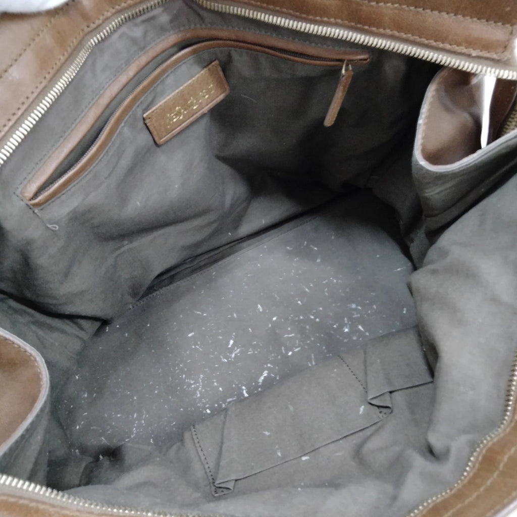 Yves Saint Laurent - Cabas Tote Brown Leather Gold Hardware