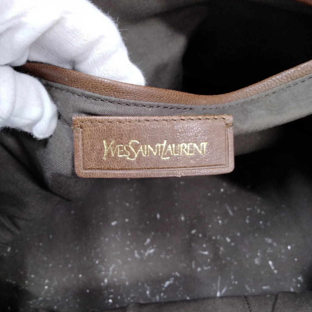 Yves Saint Laurent - Cabas Tote Brown Leather Gold Hardware