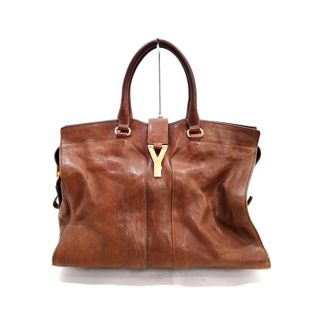Yves Saint Laurent - Cabas Tote Brown Leather Gold Hardware