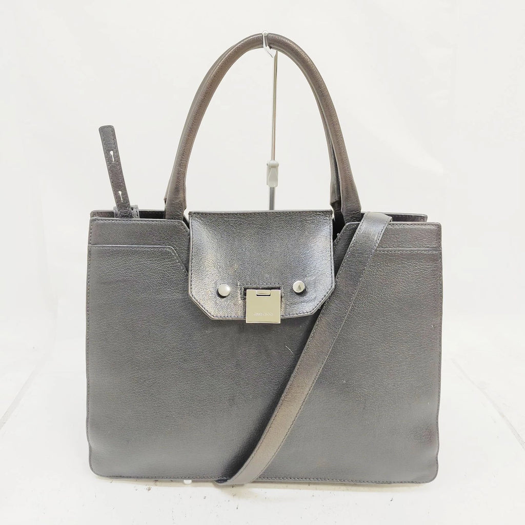 Jimmy Choo - Black Leather 2Way Shoulder Bag Italy
